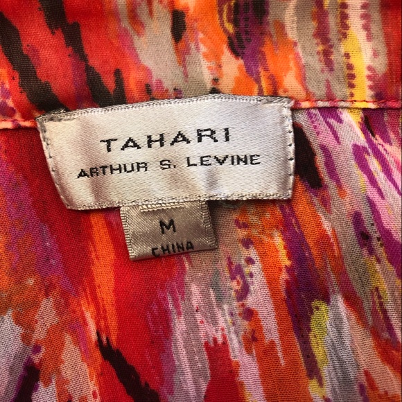 Tahari sleeveless ruffled blouse, pink, medium - Picture 4 of 4